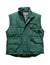 Outdoor body warmer vest green isolated on white