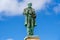 Outdoor bronze statue, monument of Luigi Orlando in Livorno, Tuscany, Italy