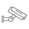 Outdoor camera security icon, outline style