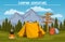 outdoor camping tourism scene