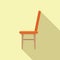 Outdoor chair icon flat vector. Picnic home furniture