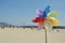 An Outdoor Colourful Pinwheel on the Beach in Crete.