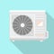 Outdoor conditioner fan icon, flat style