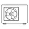 Outdoor conditioner fan icon, outline style