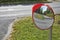 Outdoor convex safety mirror