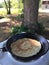 Outdoor cooking pancake