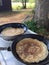 Outdoor cooking pancake