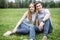 Outdoor couple portrait in park