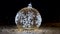 Outdoor decorative holiday lights as large christmas bauble