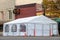 Outdoor Dining Tent outside Pub for Customers to Safely Eat and Drink During Covid-19 Pandamemic