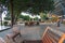 Outdoor Dining Venue At Beachfront Resort, Fish Eye Lens