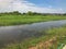 Outdoor dirty pond with glass