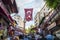 The outdoor Eminonu Market and Bazaar in Istanbul Turkey