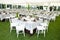 Outdoor event or wedding reception