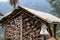 Outdoor firewood storage hut, space open and ventilated