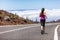 Outdoor fitness woman athlete runner road running