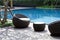 Outdoor furniture rattan chairs