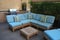 Outdoor furniture on wooden deck