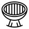 Outdoor grill icon, outline style