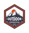 Outdoor hiking expedition vintage isolated badge