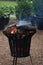 Outdoor iron firepit