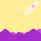 Outdoor Landscape of Colorful Mountain and Hills with Lunar and Solar Eclipse Happening. Creative Background Idea for