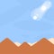 Outdoor Landscape of Colorful Mountain and Hills with Lunar and Solar Eclipse Happening. Creative Background Idea for