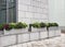 Outdoor landscapes design around office building