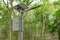 Outdoor lighting pole, street light led pole with small solar cell panel in public park