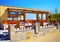 Outdoor lounge on Sunny Beach, Bulgaria