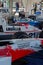 Outdoor museum of old F1 cars in the paddock during the fifth French Historic Grand Prix on