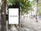 Outdoor newspaper kiosk advertisement billboard mockup