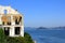 Outdoor of old prison building in Alcatraz, San Francisco CA