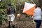 Outdoor orienteering check point activity