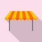 Outdoor parasol icon, flat style