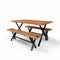 Outdoor Picnic Table Bench Set For Camping