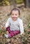 Outdoor Portrait of a beautiful smiling mixed race little boy