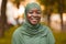 Outdoor Portrait Of Cheerful African Muslim Lady In Hijab