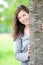 Outdoor portrait of a cute teen