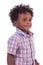 Outdoor portrait of a little african american boy - Black - children - people