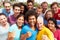 Outdoor Portrait Of Multi-Ethnic Crowd