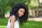 Outdoor portrait of a teenage black girl - African people