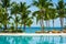 Outdoor resort pool Swimming pool of luxury hotel. Swimming pool in luxury resort near the sea. Tropical Paradise. Swimming pool