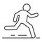 Outdoor running icon, outline style