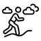 Outdoor running icon, outline style