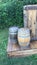 Outdoor rustic barrels