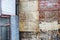 Outdoor rusty grunge wall mix material