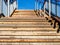 outdoor rusty steel pedestrian steps