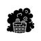 Outdoor sauna black glyph icon