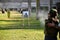 Outdoor shooting with a 9mm pistol